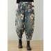 elastic waist drawstring pockets Print Denim Pants Spring