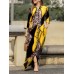 Leopard Contrast Color Long Sleeve Button Down Shirt Dress